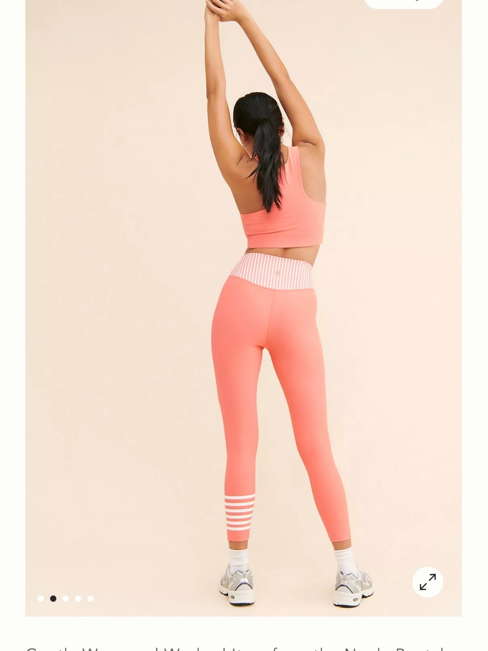 Addison Bay x Nuuly High-Rise Coral Active Leggings - Plus Size - 1X - SEE SET! - Picture 10 of 11